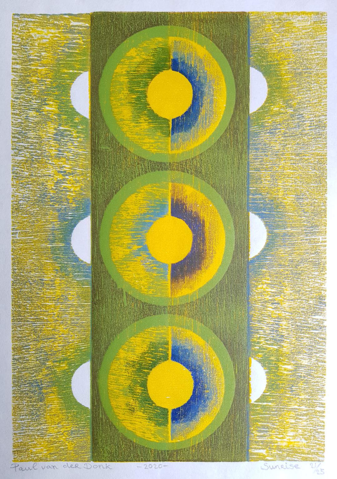 Sunrise nr 21 / 25 Paul van der Donk € 180.00 incl lijst